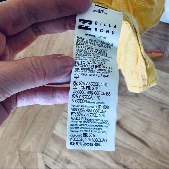 Billabong Babydoll Dress Cover-Up Yellow Size Medium NWT - Picture 14 of 15